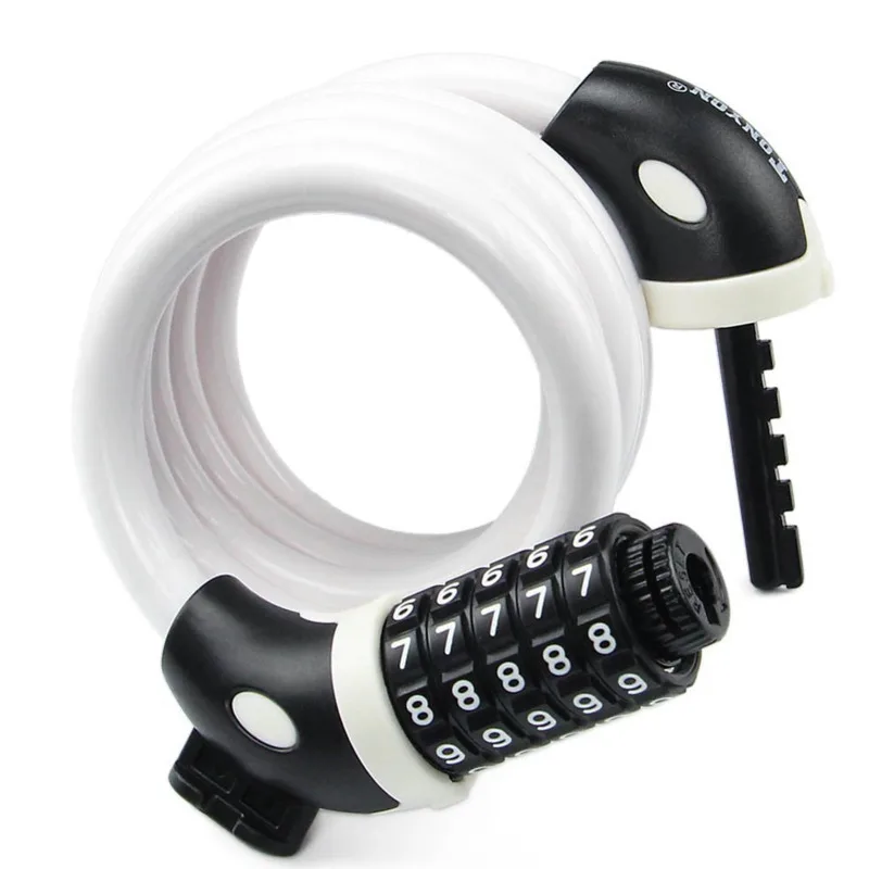 

New Bike Lock 5 Digit Code Combination Bicycle Security Lock 1000 Mm X 12 Mm Steel Cable Spiral Bike Cycling Bicycle Lock