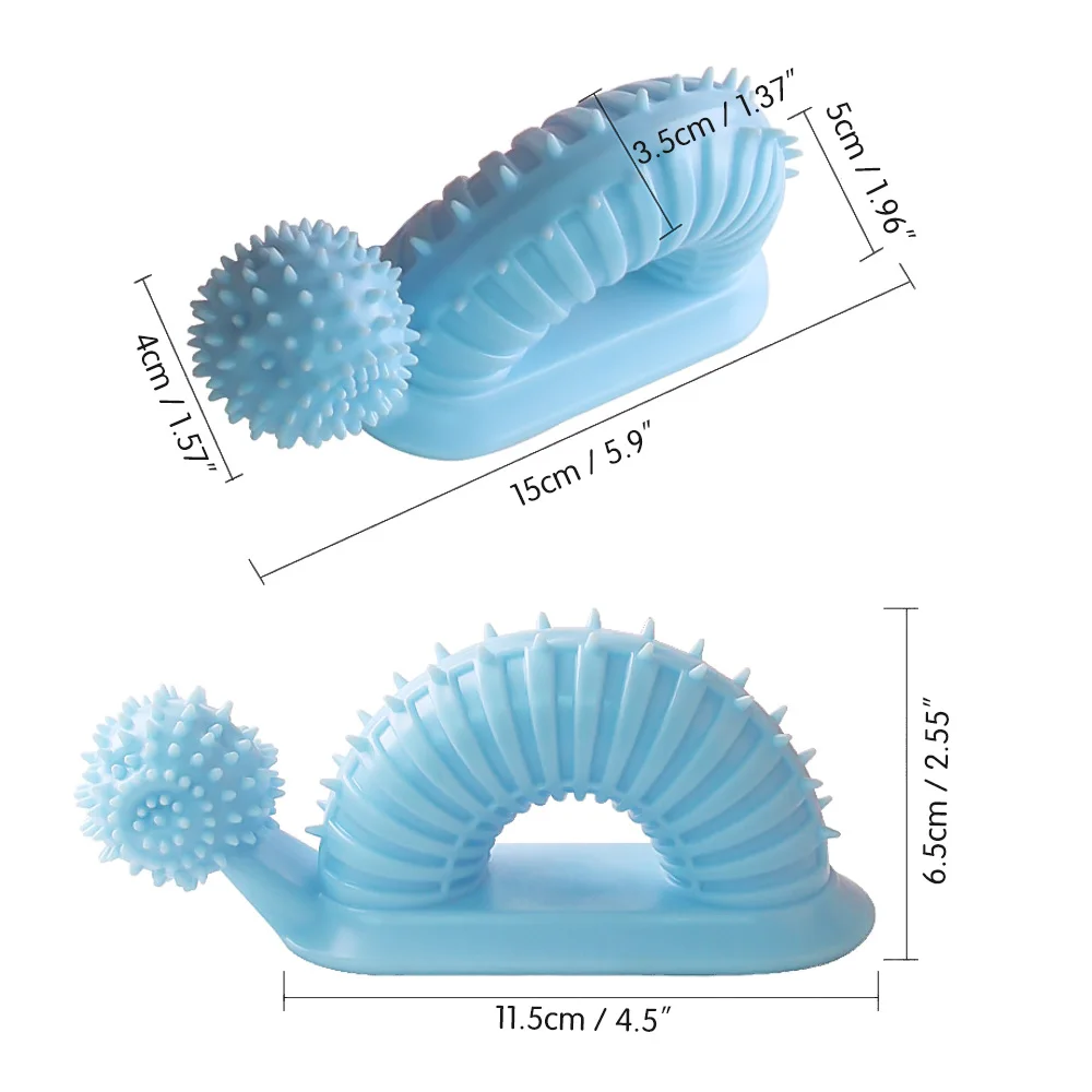 

Dog Chew Toys Dog Chew Leakage Food Toy TPR Pet Molar Tooth Cleaner Snails Shape Toothbrush Pets Cleaning Teeth Biting Toys