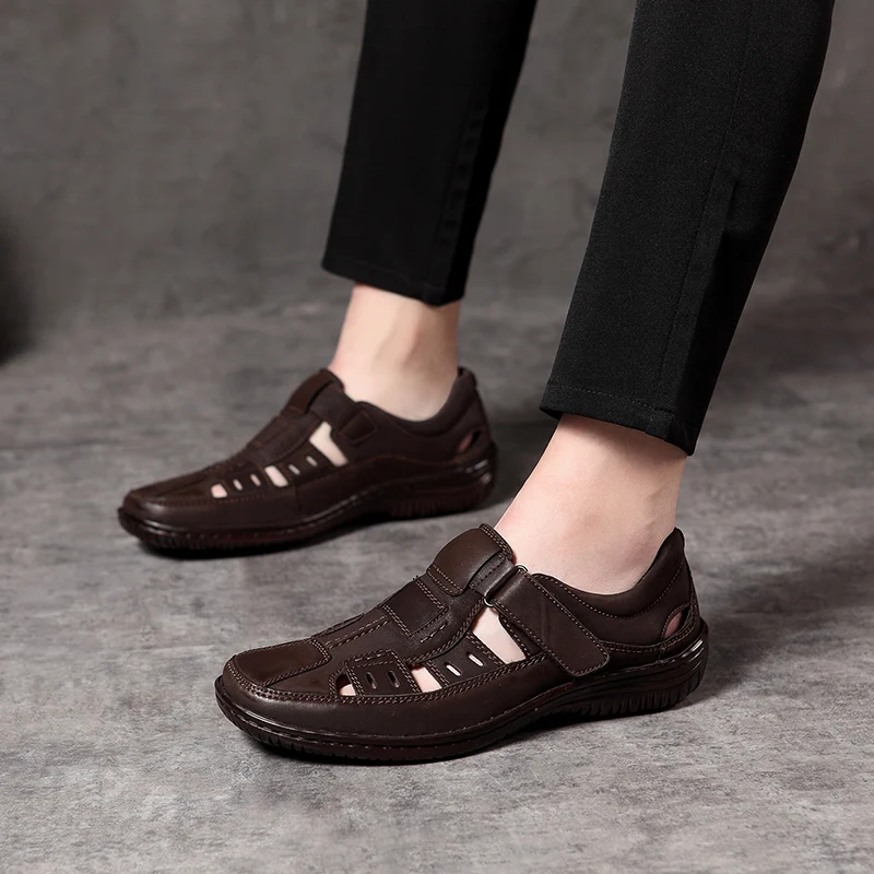 Сандалии Jackmiller мужские с застежкой-липучкой дышащие удобные очень светильник