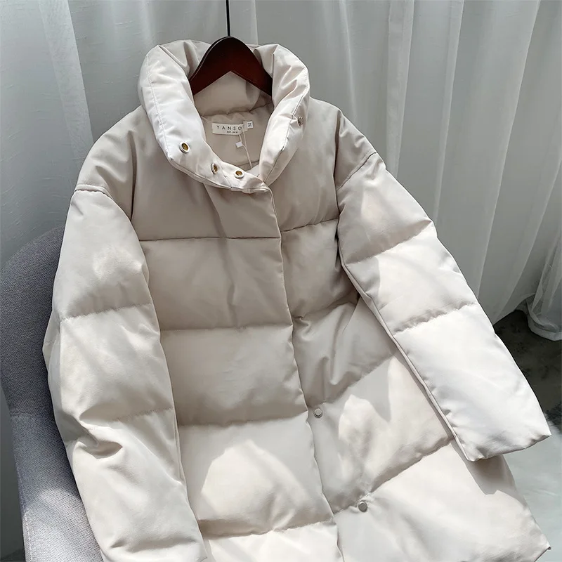 

woman plus size clothing for women jacket beige black Cotton Casual Warm 2020 fashion Button Long winter coat