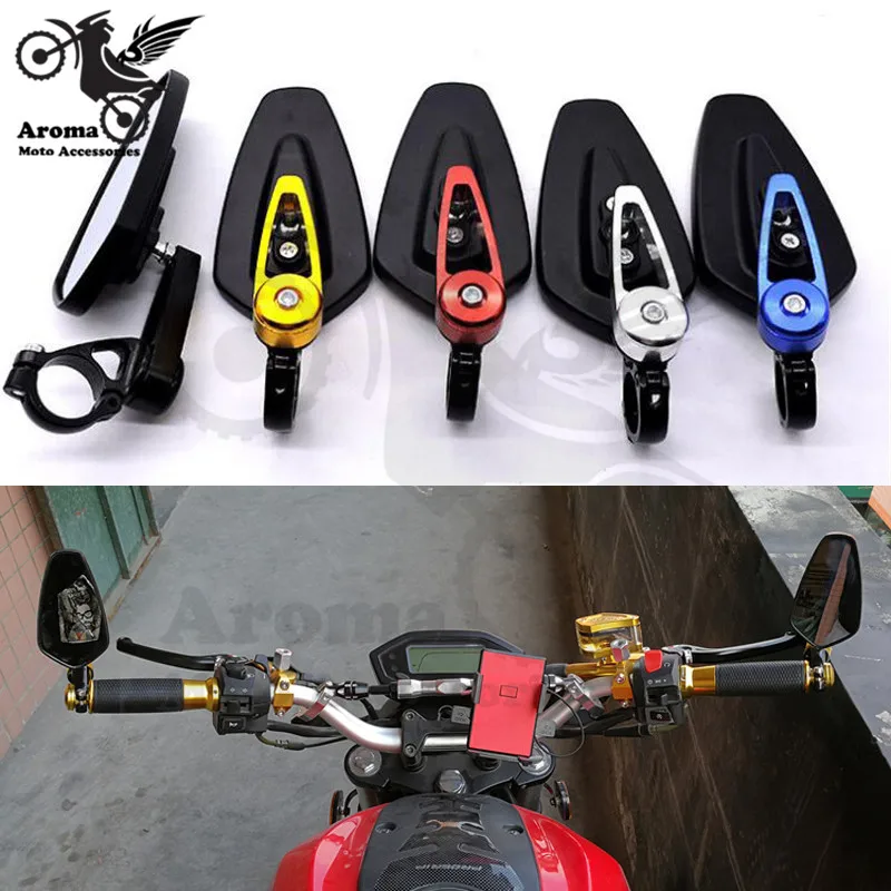 

ЧПУ Алюминиевый 7/8 "22 мм Мотоцикл Бар Торцевая сторона зеркалом заднего вида Универсальный мото руль Мотокросс зеркала заднего вида