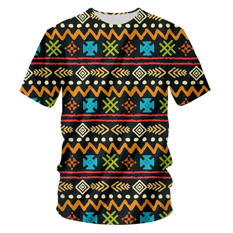 

Футболка IFPD мужская с абстрактным тотемным принтом, повседневная тенниска с объемным рисунком Тотем, майка в стиле хип-хоп с короткими рука...