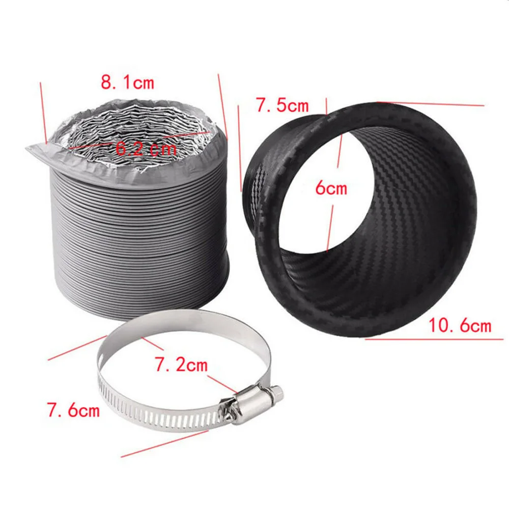 Автомобильный турбо воздухозаборник универсальный черный светильник дизайн