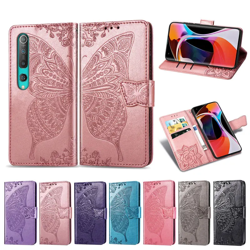 

JONSNOW PU Leather Pouch Flip Case for Xiaomi 10 Pro 6.67inch Phone Wallet Case Stand Holder with Butterfly Flowers Pattern