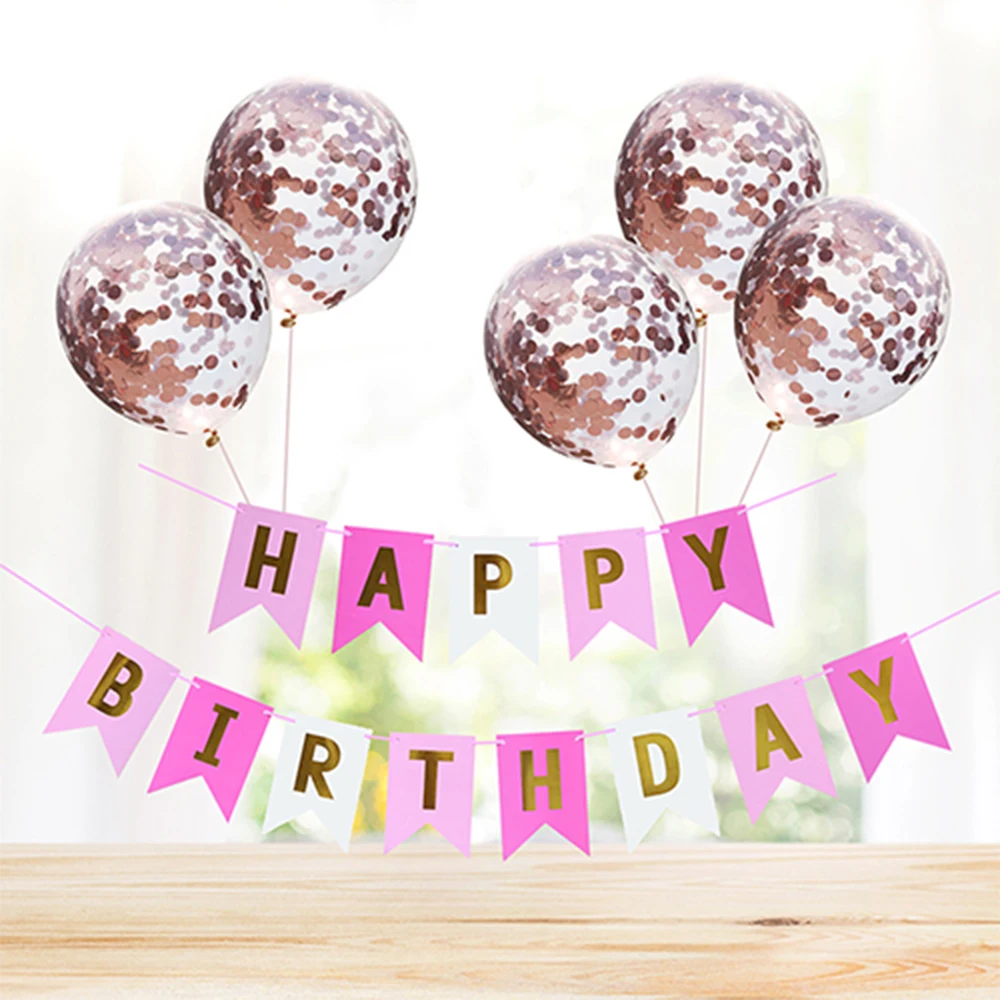 10 шт алюминиевые шары с блестками С Днем Рождения декорации Декорации для