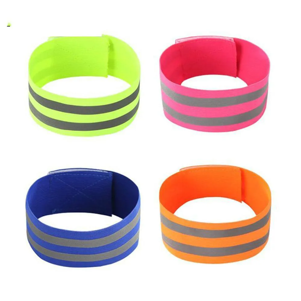 

Reflective Bands Elasticated Armband Wristband Ankle Leg Straps Safety Reflector Tape Straps for Night Jogging Walking Biking