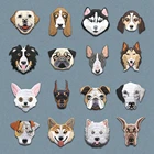 1 шт., вышитые нашивки для одежды Лабрадора добермана мопшенда, Милая Аппликация, наклейки для одежды