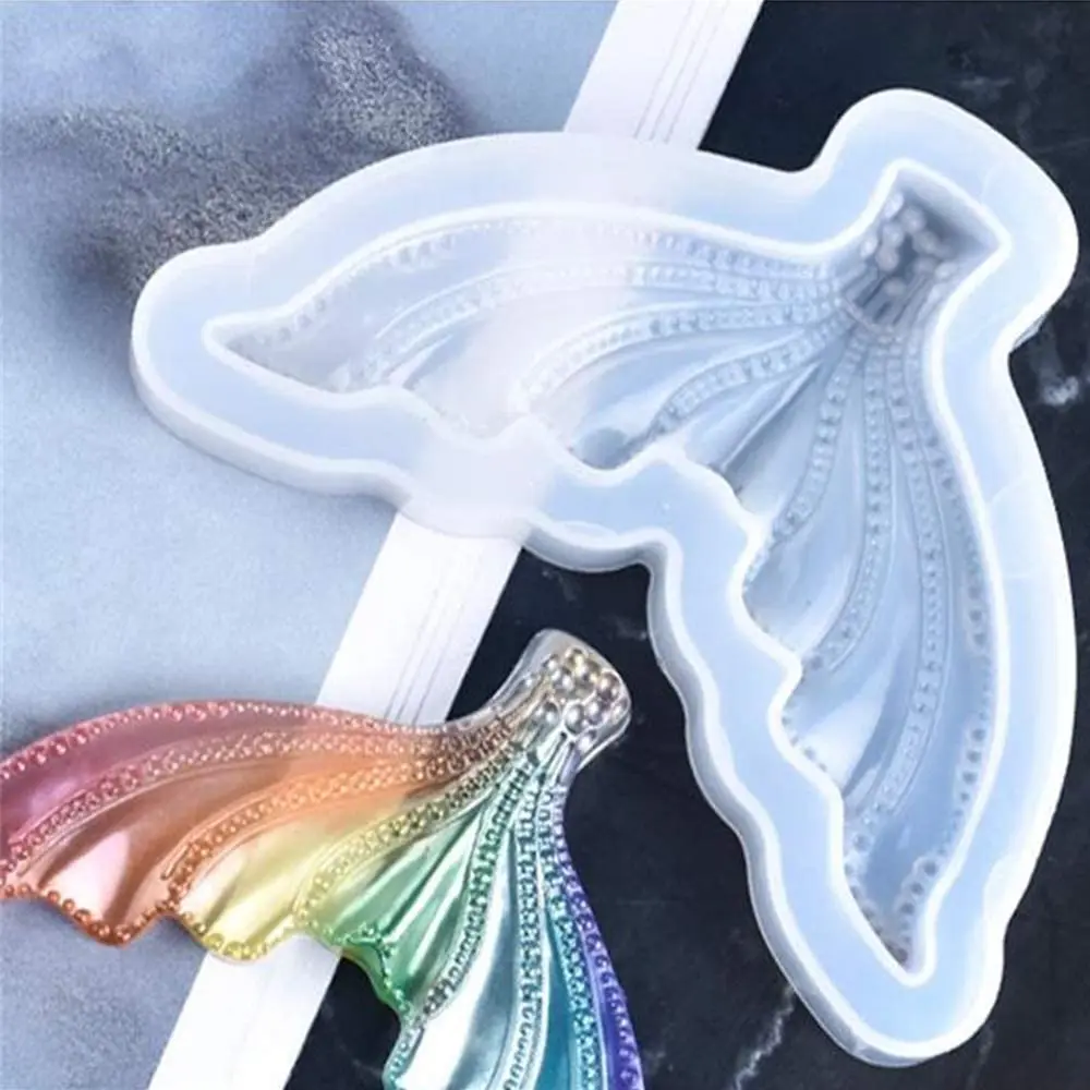 

Форма для смолы с большим хвостом для самостоятельного изготовления подвесок, эпоксидная УФ силиконовая форма для рыбьего хвоста, инструме...