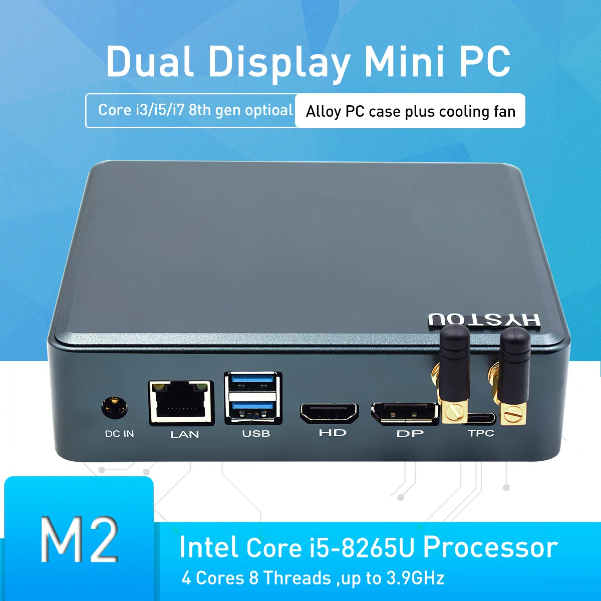 Hystou новейший 8th Gen Core i7 8145U 8265U 8565U M.2 SSD Type c HD 2 0 DP 4K охлаждающий вентилятор для