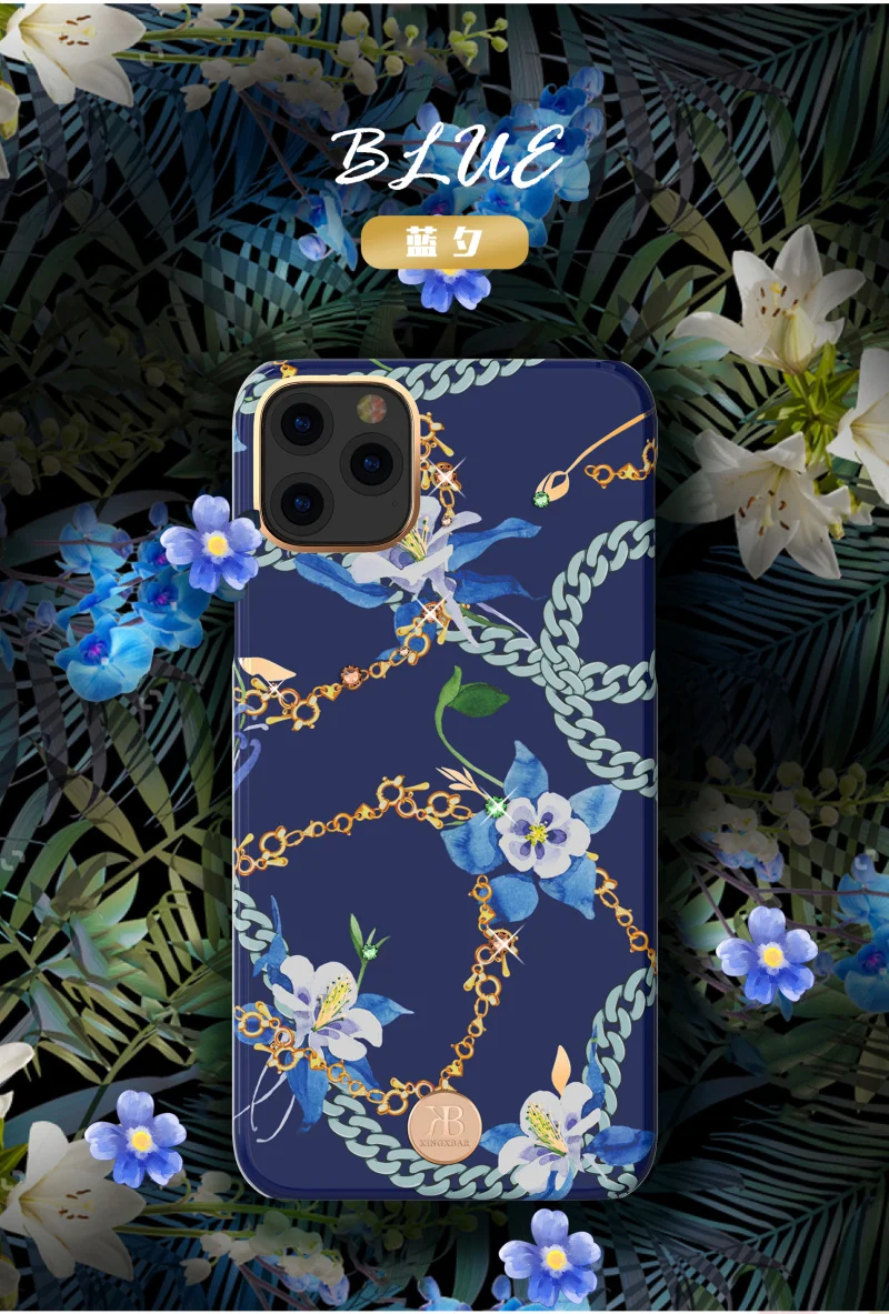 Kingxbar бабочка цветок алмаз чехол для iPhone 11/11 Pro/11 Pro Max задняя крышка Кристалл Стразы жесткий чехол для телефона для женщины