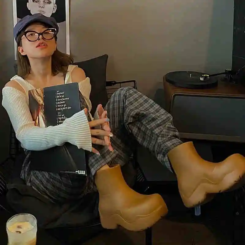 Ботинки-челси женские/мужские резиновые брендовые Нескользящие