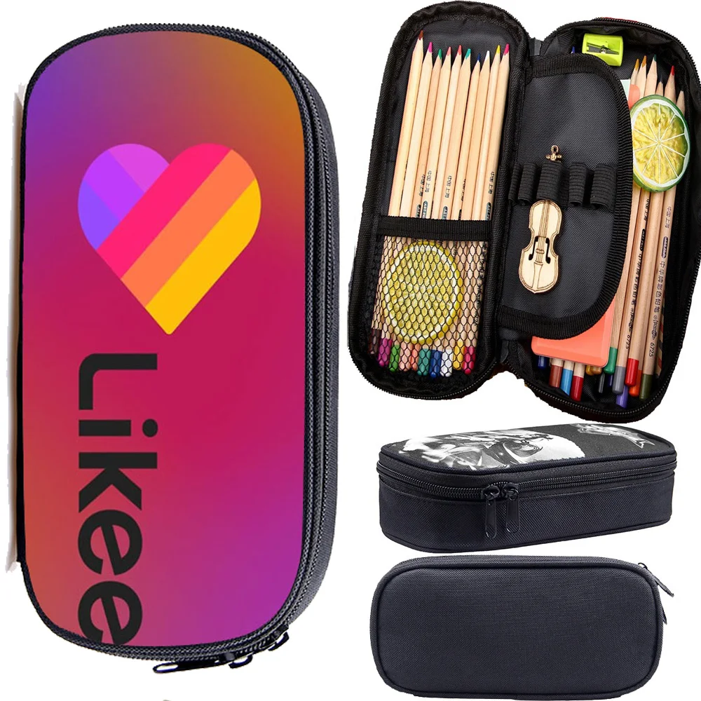 Косметичка с 3D-принтом Likee для женщин чехол карандашей на молнии видеокамерой