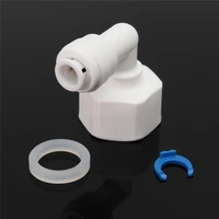 2pcs elbow female quick fittings 12 female thread elbow to 14 push fit tube quick connection adapter for ro water system