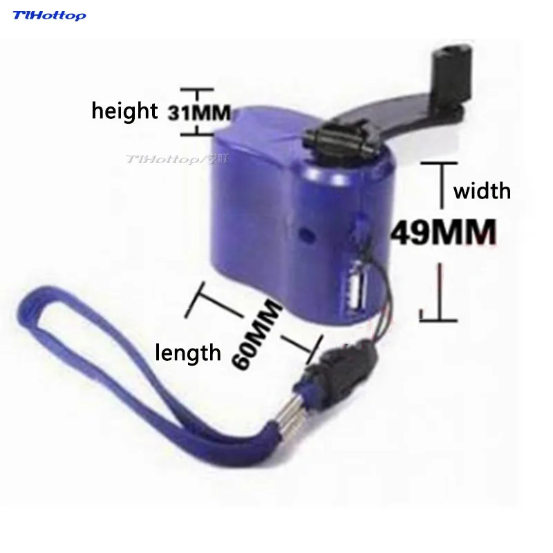 Зарядное устройство для мобильного телефона с разъемом USB ручной заряд