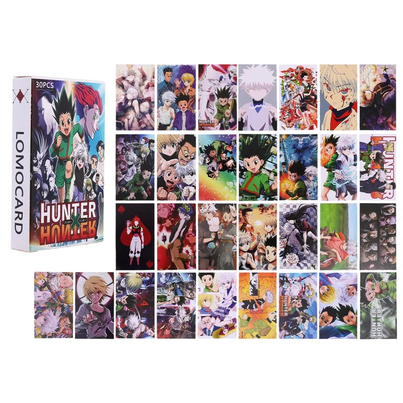 30 шт. персонажи Hunter X Killua Hisoka Kurapika Meruem Chrollo Kite Классический Манга Аниме HxH Card |