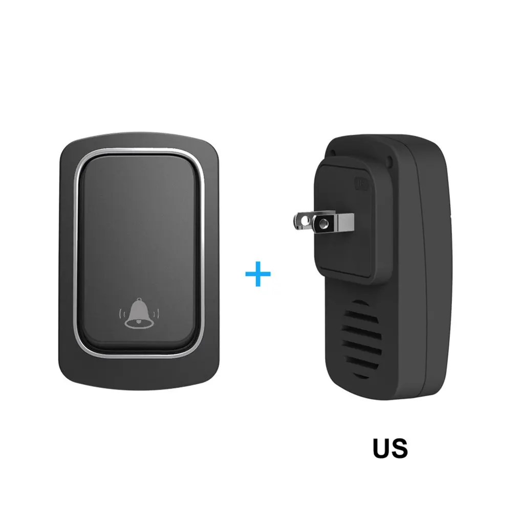 

EU/US plug Self-powered Wireless Doorbell No Battery Required 150m Response Range IP68 Waterproof Household Doorbell Pager