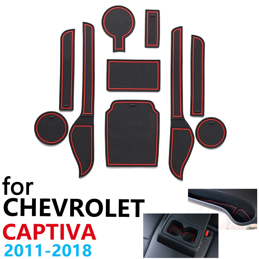 Противоскользящий резиновый коврик для чашки Chevrolet Captiva Holden 2011 ~ 2018 2015 2017