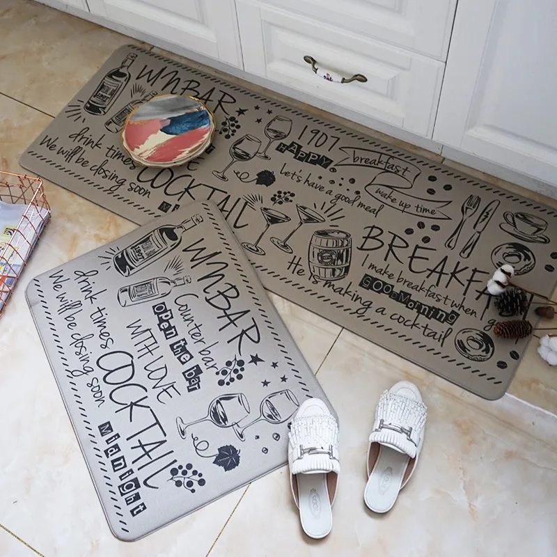Простой мягкий кухонный коврик из ПВХ домашние ковры для гостиной спальни