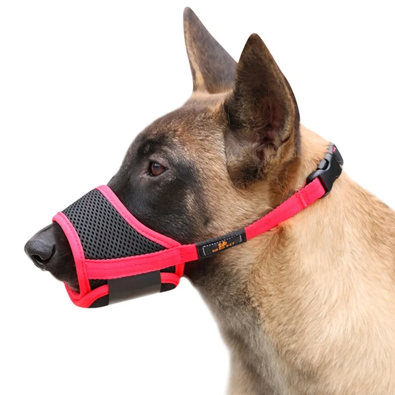 Pet Dog Adjustable Mesh Mouth Muzzle Anti Barking for Small Large Dogs Nylon Straps Puppy Accessories # | Дом и сад