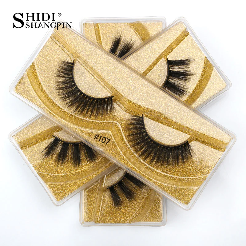 SHIDISHANGPIN Eyelashes Bulk 10/30/100pcs Wholesale Mink Lashes Make Up False Natural | Красота и здоровье