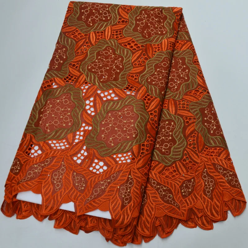 

(5yards/pc) high quality embroidered African voile lace fabric yellow Swiss cotton lace fabric for party dress CLP445