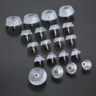 20 шт.лот резиновые прозрачные Нескользящие колпачки на ножки стула, накладки на ножки дивана, накладки на ножки мебели, защитная накладка на ножки пола с винтами