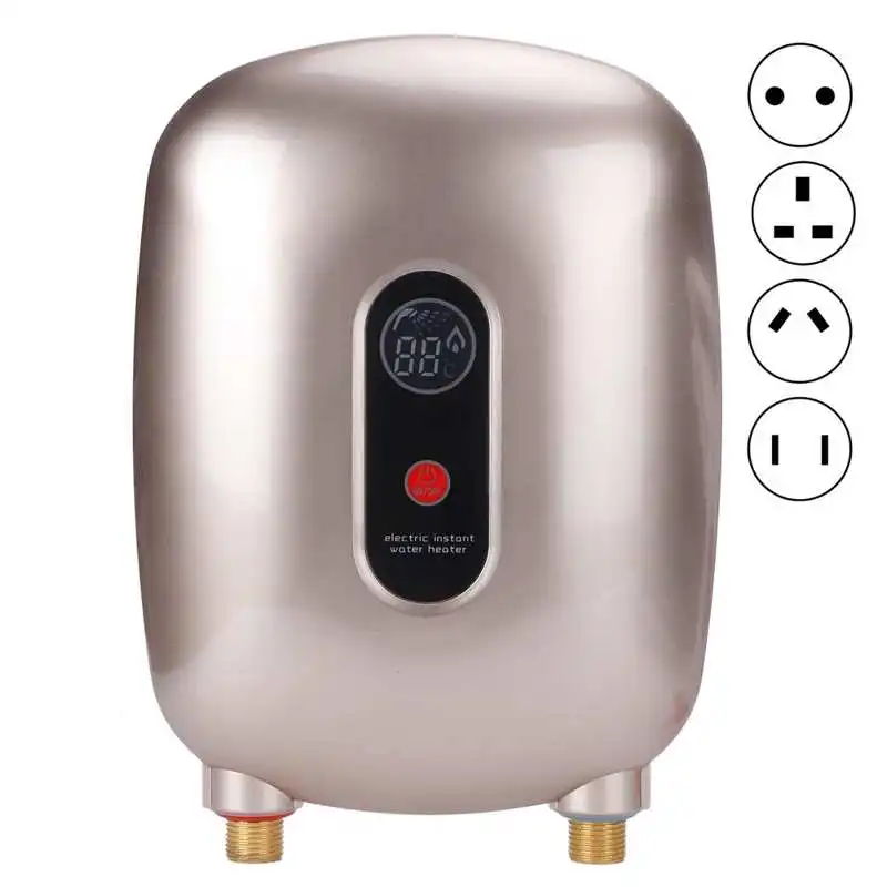 3500welectric Hot Water Heater Instant Heating Tankless Temperature Control Leakage Protectio No Need To Store
