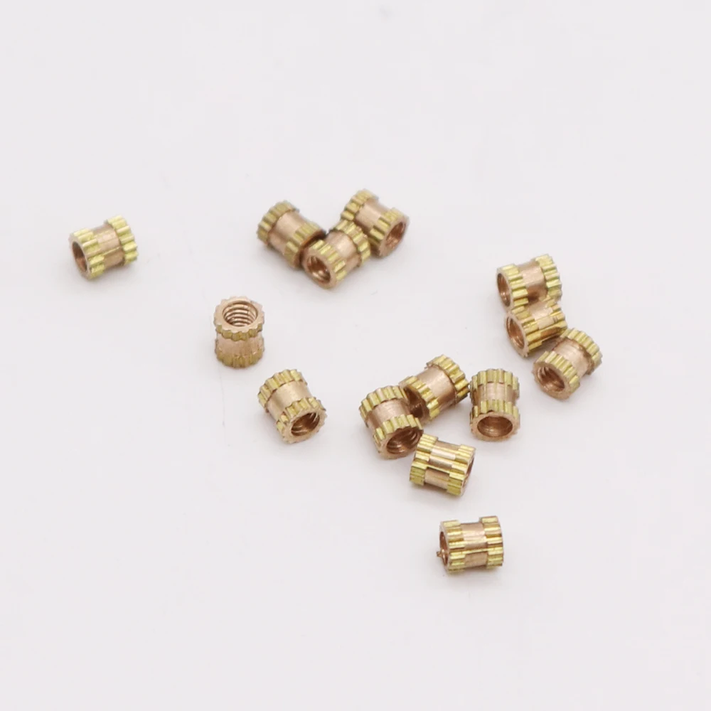 

100PCS/Pack M3 x 3mm Female Thread Brass Knurled Threaded Insert Embedment Nuts