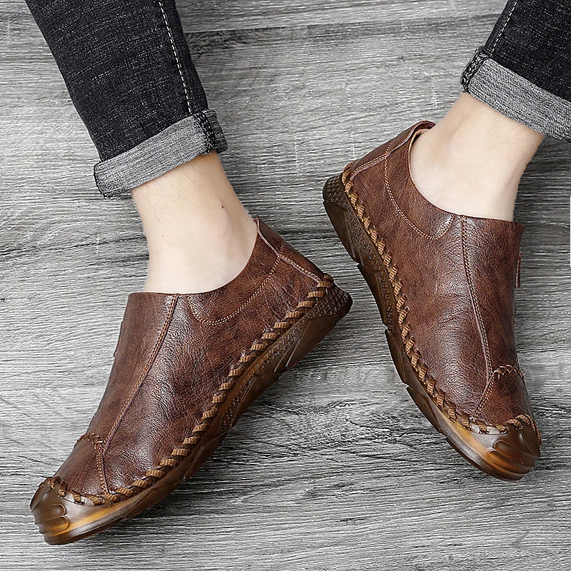 

Men's Casual Leather Shoes Zapatos Cuero Hombre Sapato Masculino Casual Shoes Winter Sapatos Masculinos De Couro Genuino