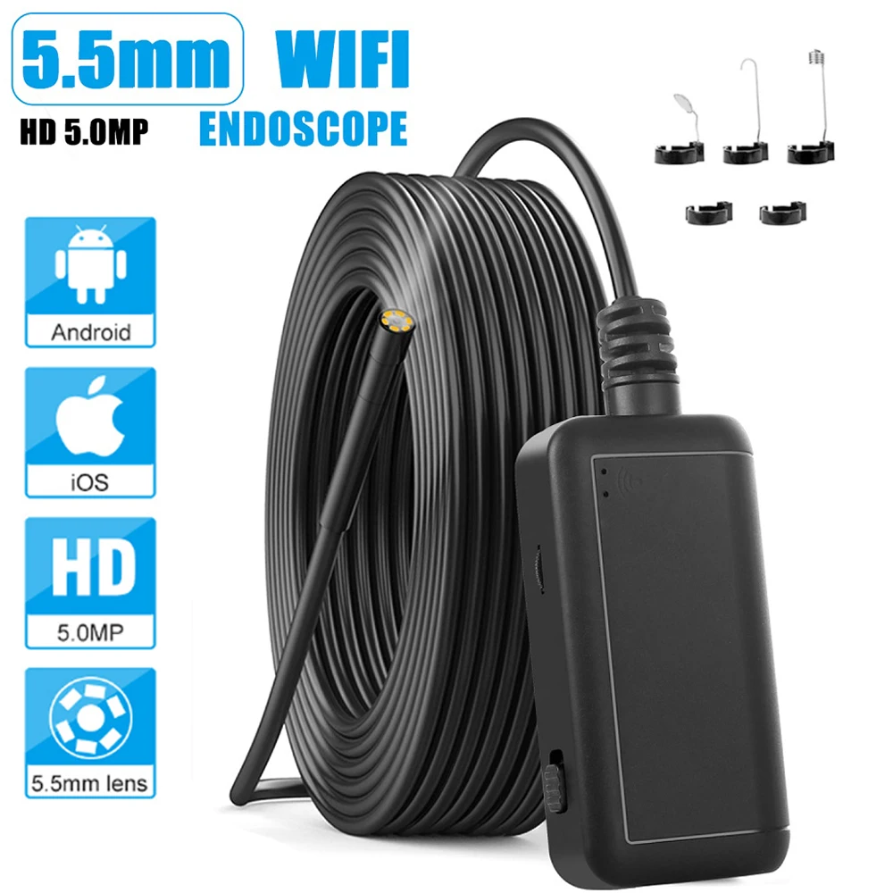5 мм WiFi многофункциональная цифровая промышленная камера эндоскоп беспроводной