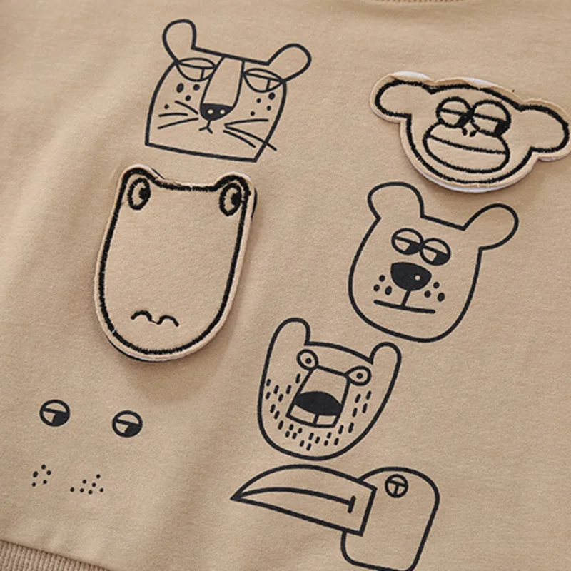 

Children Fashion Baby Boys Clothes Cotton Spring Autumn Cartoon Jacket Pants 2Pcs/sets Infant Out Kids Toddler Casual Tracksuits