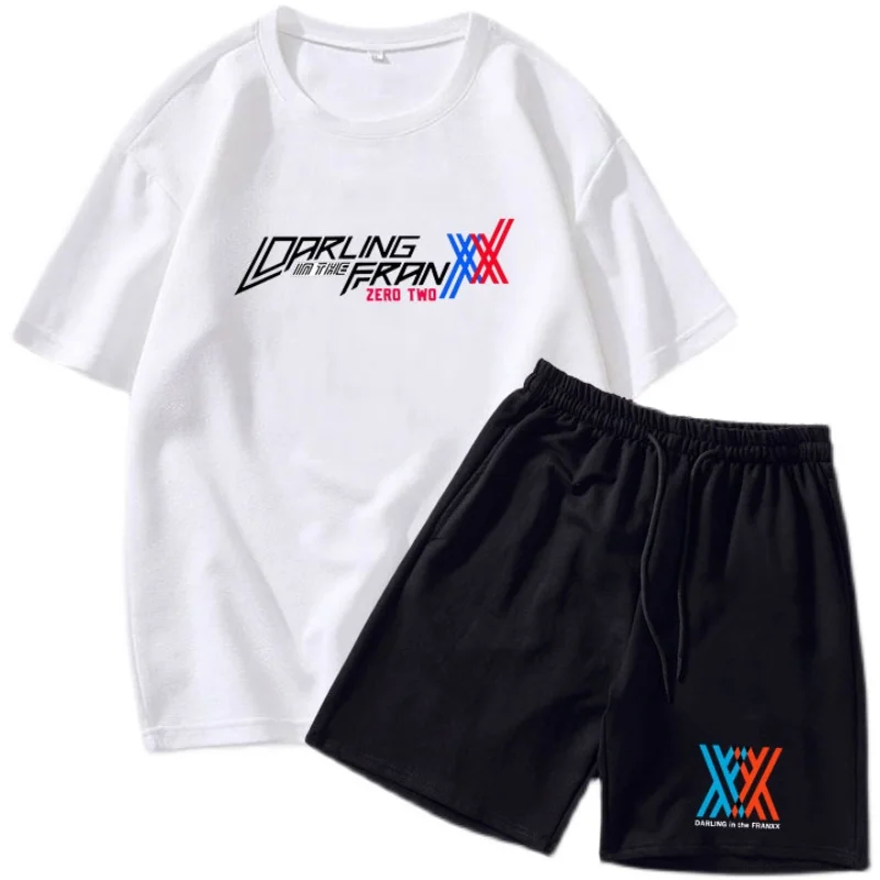 Костюм для косплея любимый в Franxx Zero Two 02 пиджак топы брюки костюм летние шорты с