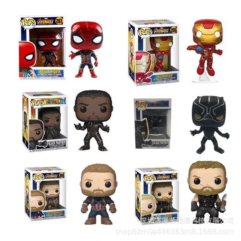 Funko POP с принтами &quotMarvel&quot &quotМстители Железный человек паук Гвен виниловые