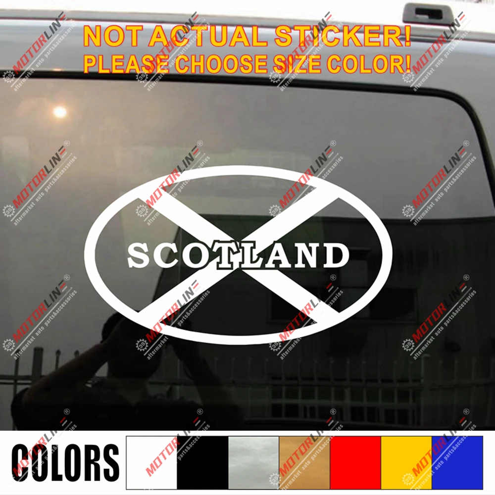 Шотландская шотландская стикерная овальная наклейка автомобильная виниловая