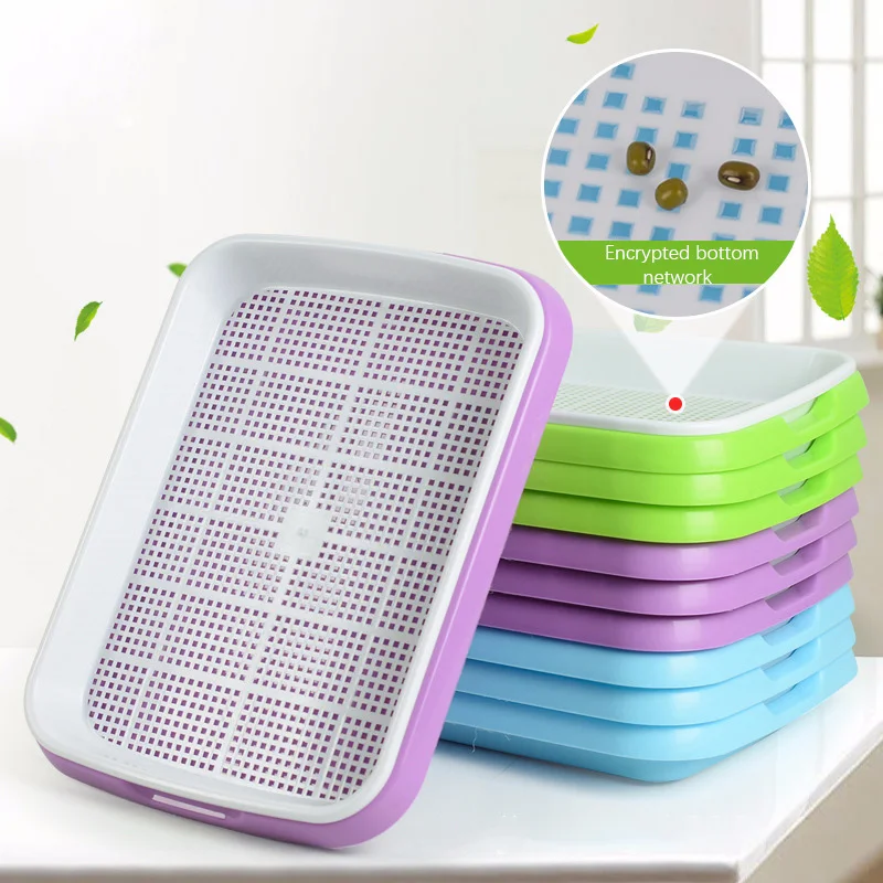 Double-Layer Hydroponics Seed Germination Tray Sprouter Nursery Grow Pots Vegetable Seedling Pot | Дом и сад