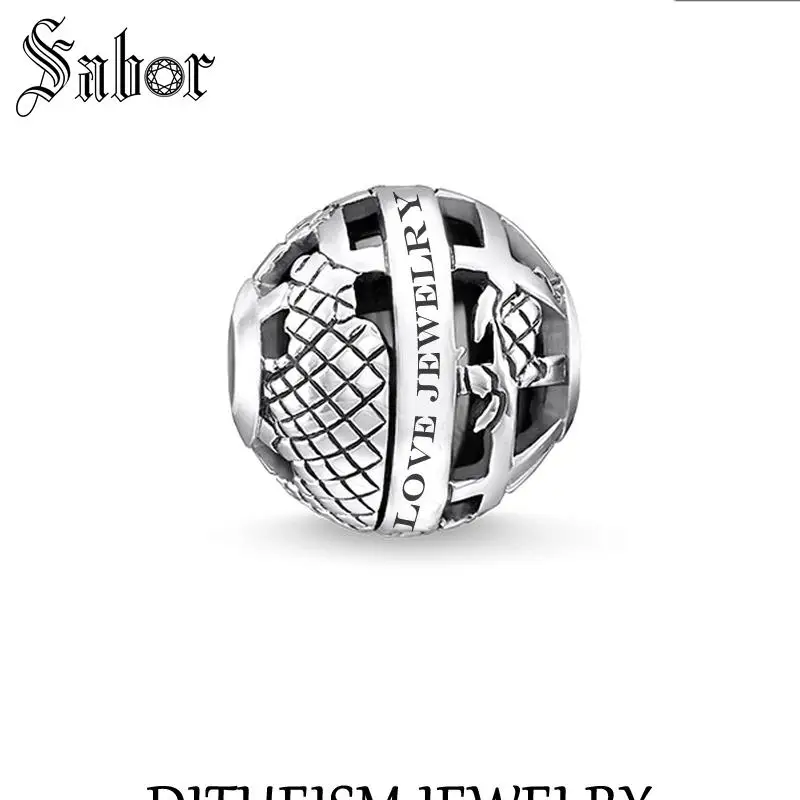 Черный шарик с бусинами thomas DIY ювелирные изделия серебряного цвета модный