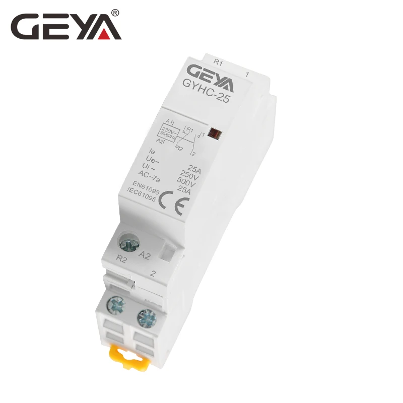 GEYA GYHC Американская классификация проводов 2р 25A 2NC 2NO 1NO1NC Din Rail Тип бытовой модульный контактор переменного тока 50/60Hz автоматической контактор переменного тока