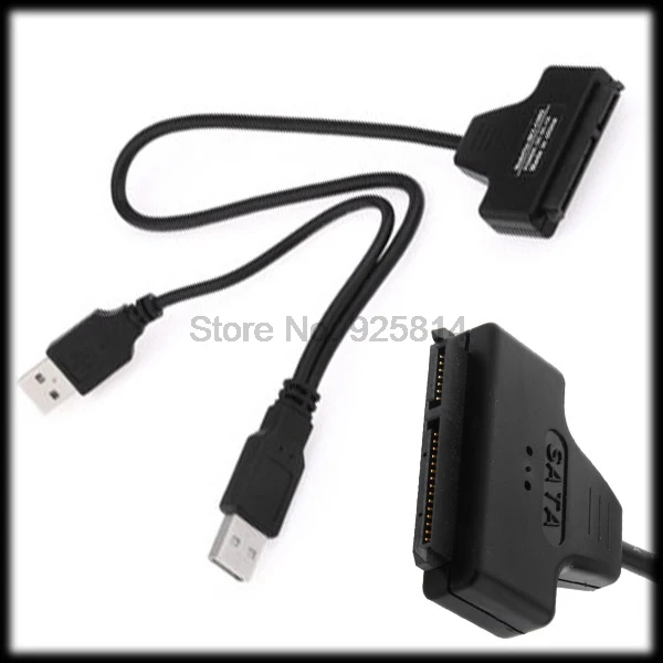 DHL или EMS 100 шт. USB 2 0 для SATA 7 + 15 Pin 22 Кабель адаптер 5 &quotHDD жесткого диска кабель