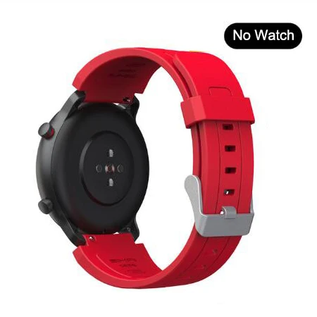 red Для amazfit gtr 47 мм ремешок 22 мм 20 мм спортивный силиконовый ремешок для часов Huami amazfit gts/для amazfit gtr 42 мм умные аксессуары - Цвет: red