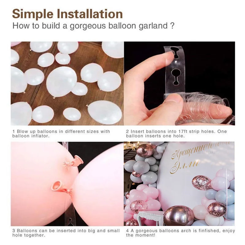 

167Pcs New 4D Balloons Arch Party Decorations Birthday Wedding Baby Shower Balloons Party Decorations Supplies