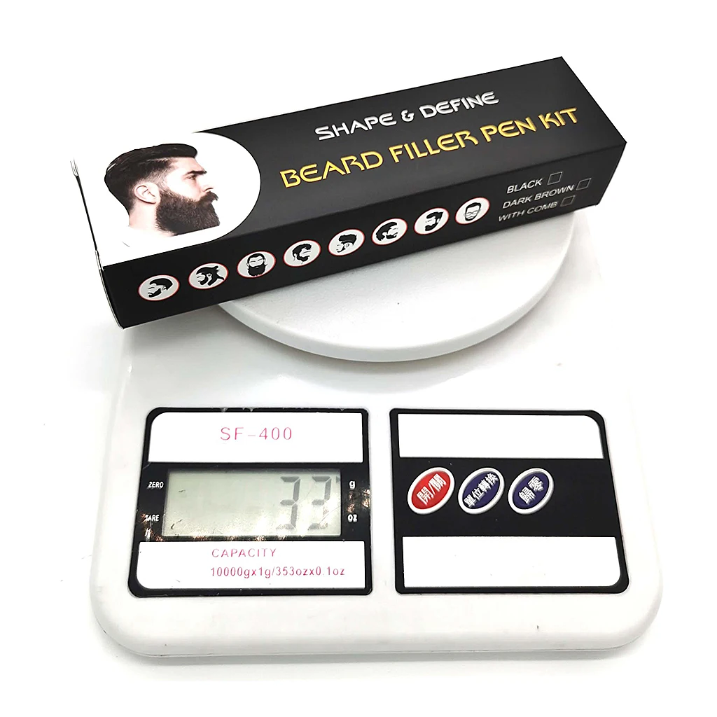 

2-in-1 Sweatproof Hair Eyebrow Beard Filler Pen Fast Camouflage Long-lasting