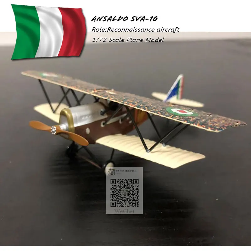 ITALERI 1/72 масштаб военная модель игрушки Италия Ansaldo SVA-10 истребитель литой металлический самолет модель игрушки для сбора/подарок