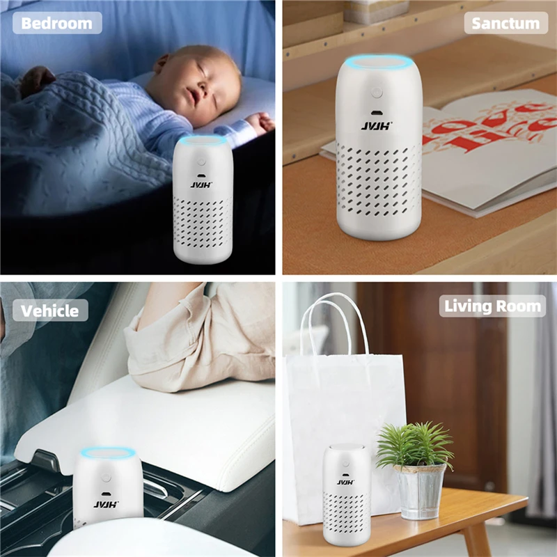 

Car Air Purifier Cleaner Negative Ion USB Mini Home Vehicle Air Freshener Remove Formaldehyde Smoke Car Accessories LED Night