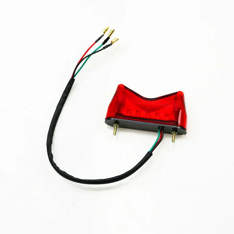 

Red Rear Brake Tail Light For Motorcycle Honda Kawasaki Old School Cruiser CB VN