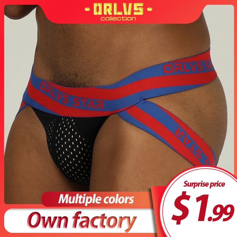 ORLVS Брендовое Мужское нижнее белье сексуальное мужские стринги cueca hombre