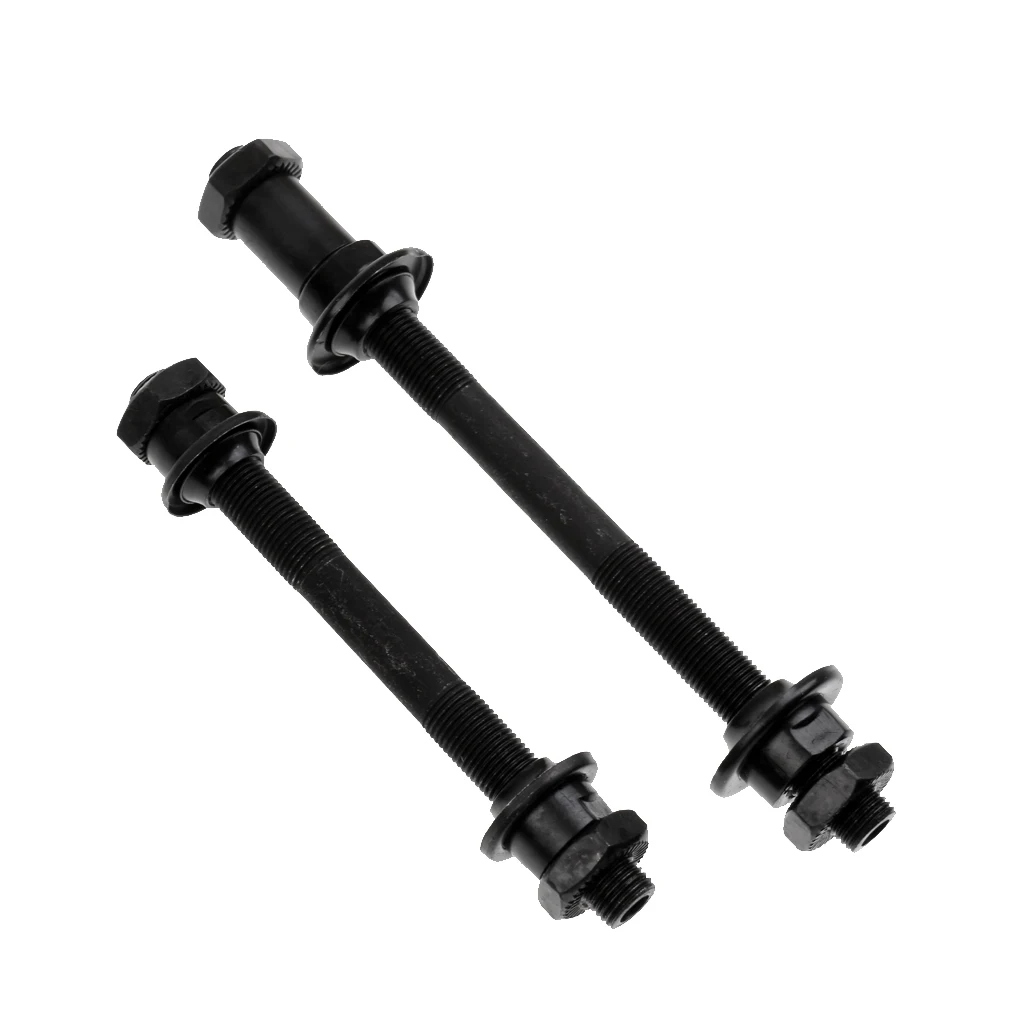 

2 Pieces Black Bike Wheel Axle Cycle Cycling Spindle Front Rear Hollow Hub Axle Skewer Top Quality
