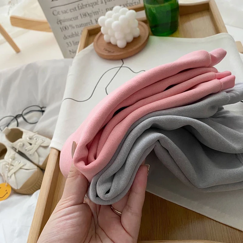 Новые детские теплые брюки для мальчиков и девочек плюс бархатная утепленная