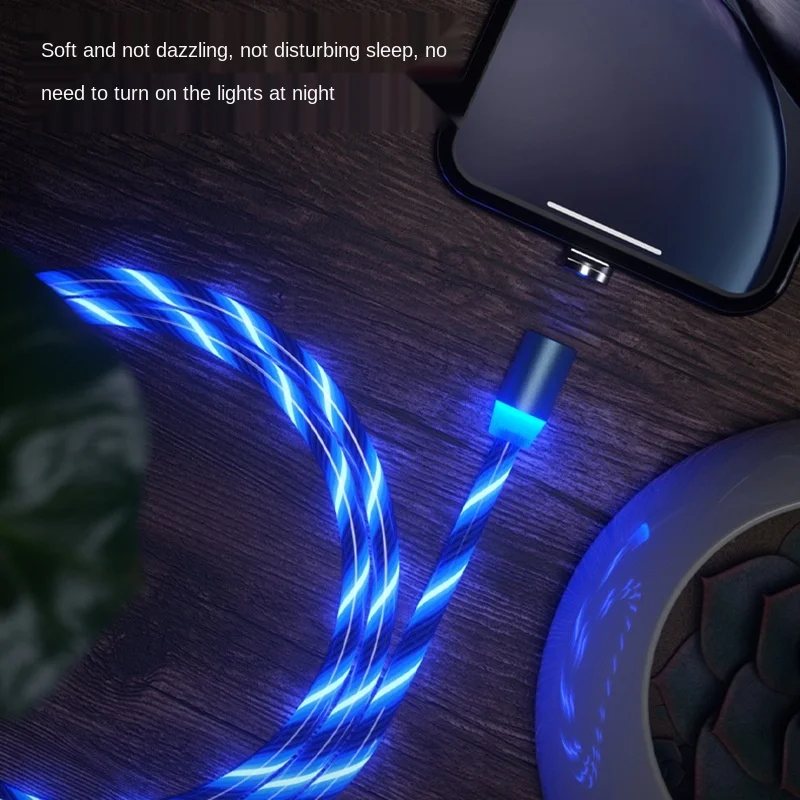 Стример Магнитный присоска кабель для передачи данных Apple Android тип-c Световой