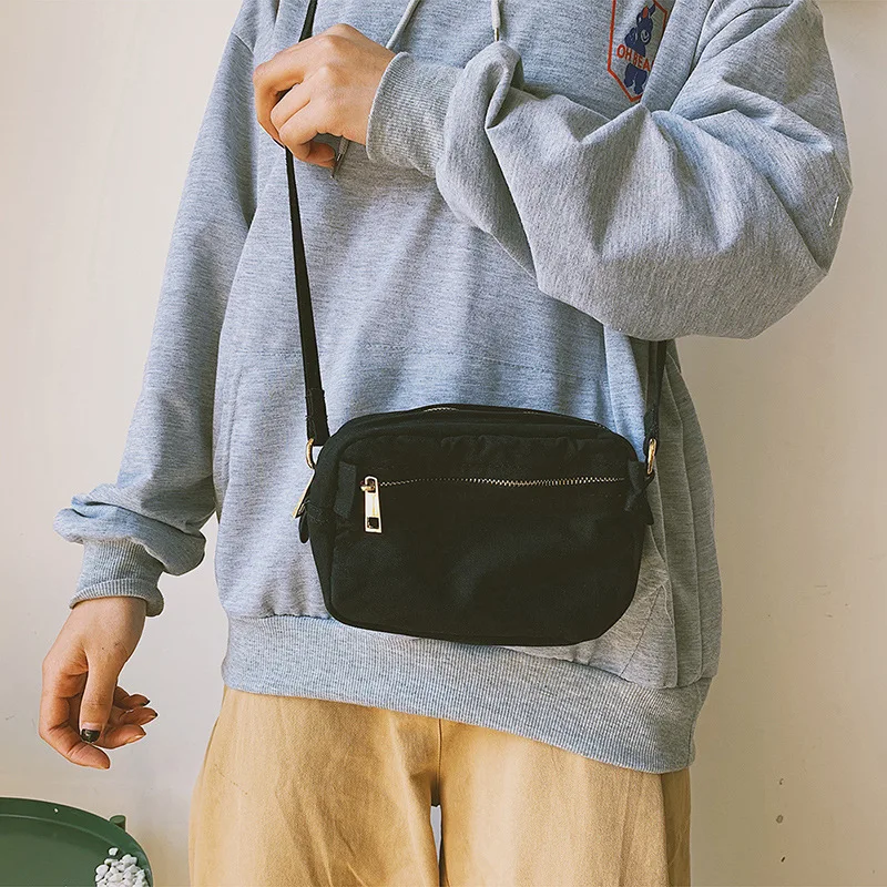 Youda оригинальный Простой холщовый материал сплошной цвет сумка на плечо модная