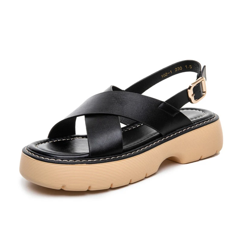 

Gladiator Sandals Women's Shoes Summer New 2021 Sliders Shoes Women's Footwear Summer Female Platform Sandals Woman Flats Solid